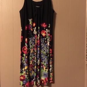 No Tags Black and floral dress Generous 1X